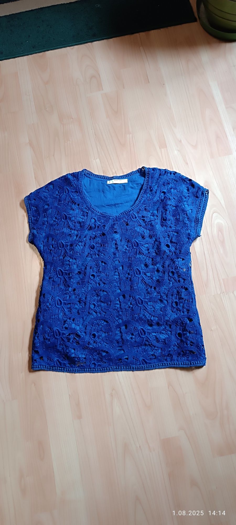 Bluzka chabrowa Mango XS