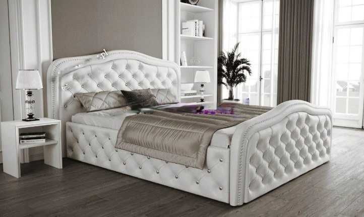 ŁÓŻKO 160*200 Premium Glamour +  Ławka