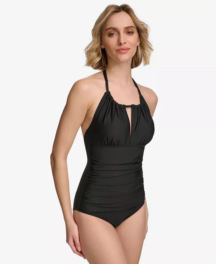 Calvin Klein original. Красивый цельный купальник р М цвет черный