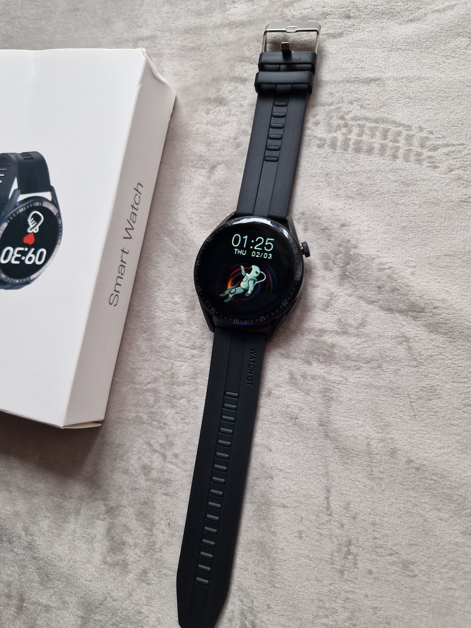 Smartwatch gt5, okrągły pełny komplet, zegarek ma pełny komplet