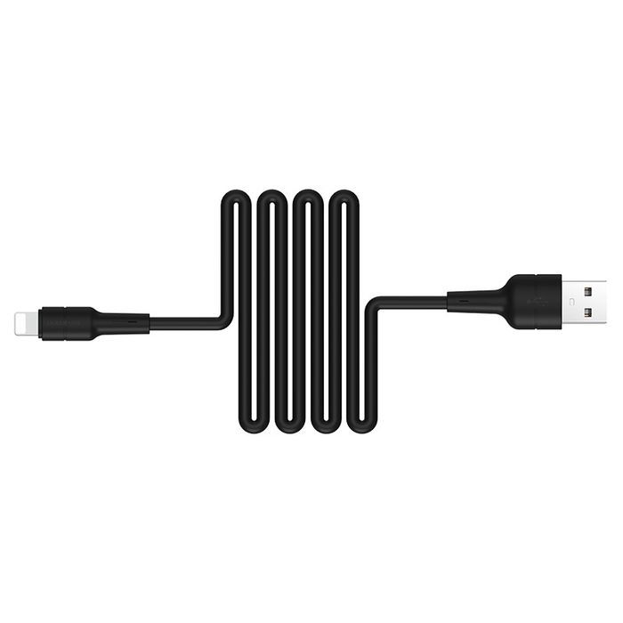 Borofone Kabel Bx30 Silicone - Usb Na Lightning - 2,4A 1 Metr Czarny