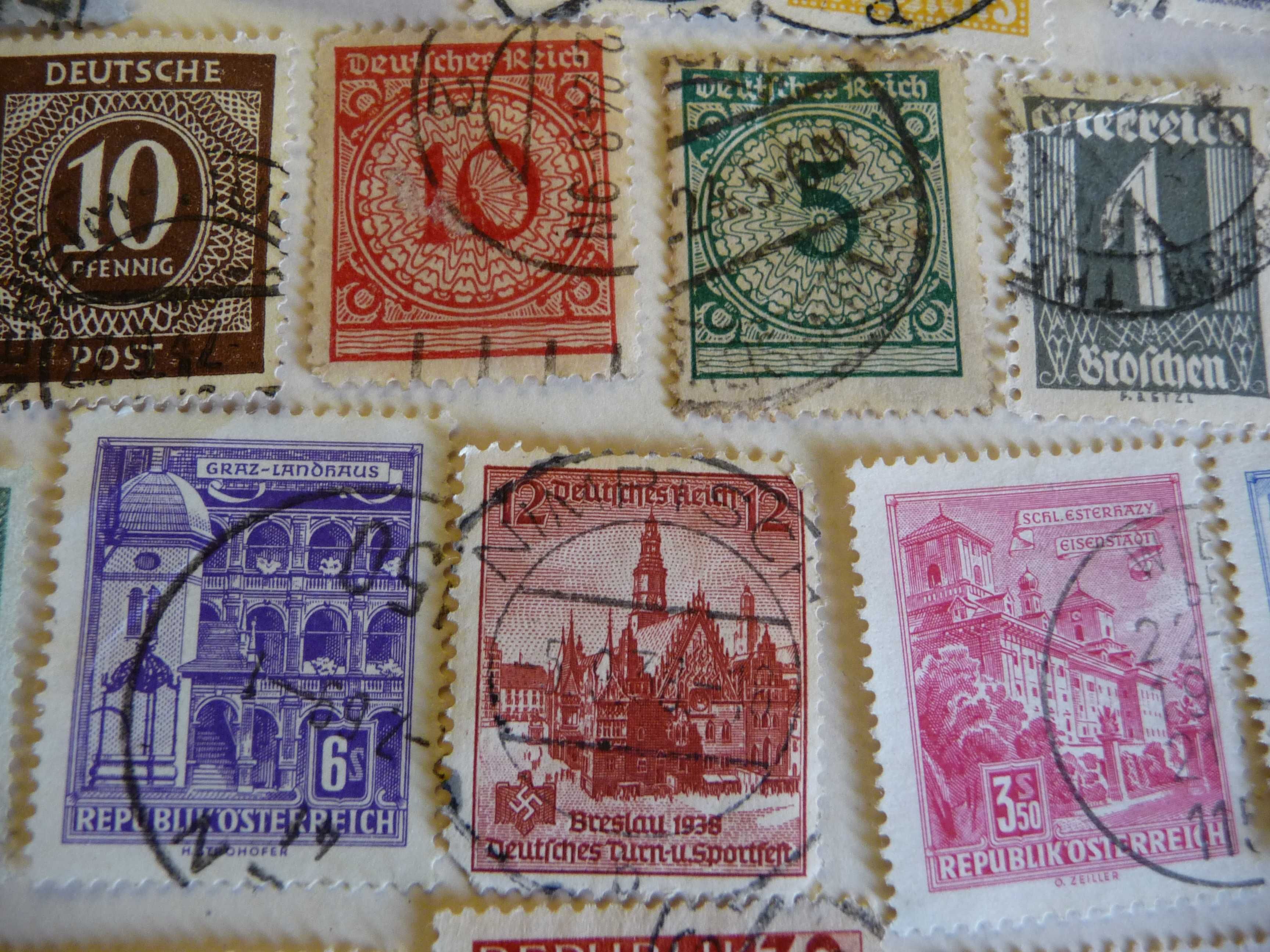 Zestaw starych znaczków AUSTRIA + NIEMCY