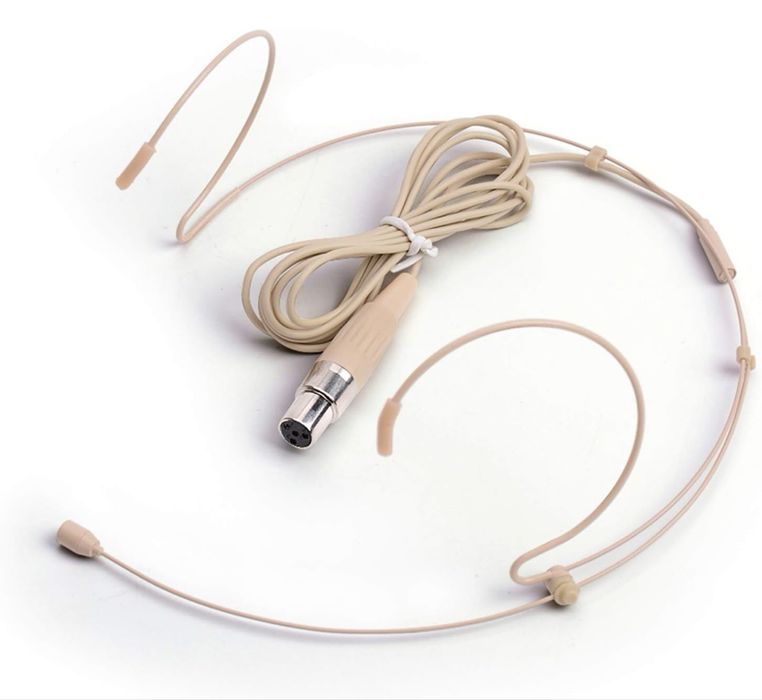 Mikrofon nagłowny beżowy Shure TA4F 4 pin dyskretny 1.5 m