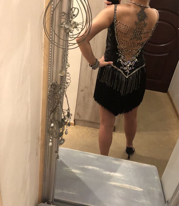 Sukienka latino S/M, występowa, jive, chacha, rumba