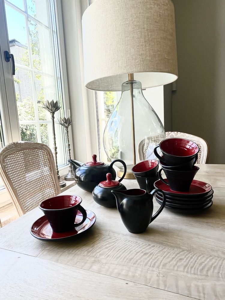 zestaw serwis do herbaty kawy Almi Decor styl japoński stan idealny