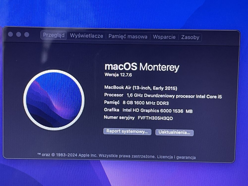 MacBook Air 2015 Early i iPad Pro 2 generacji(256GB pamięci)