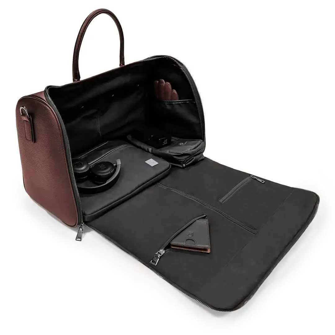 James Hawk Suit Weekender - Torba z miejscem na garnitur kolor brązowy