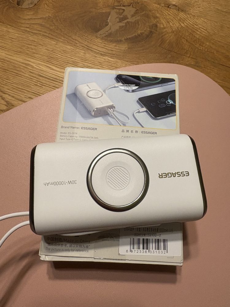 Powerbank essager 30w ladowanue indukcyjne apple watch usb c NOWY!!