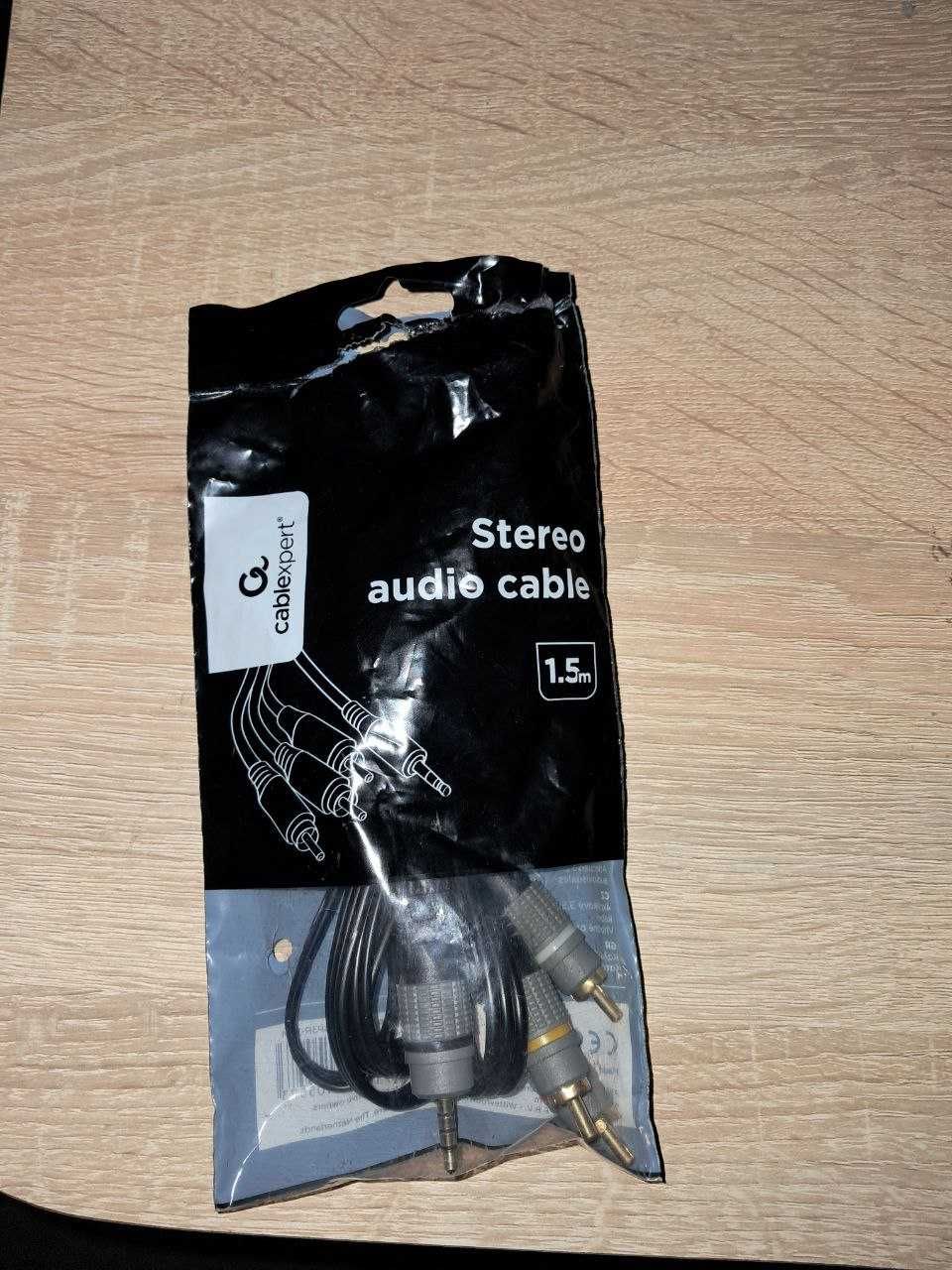 Кабель AV мультимедийный 3.5 Jack /3RCA тюльпан новый