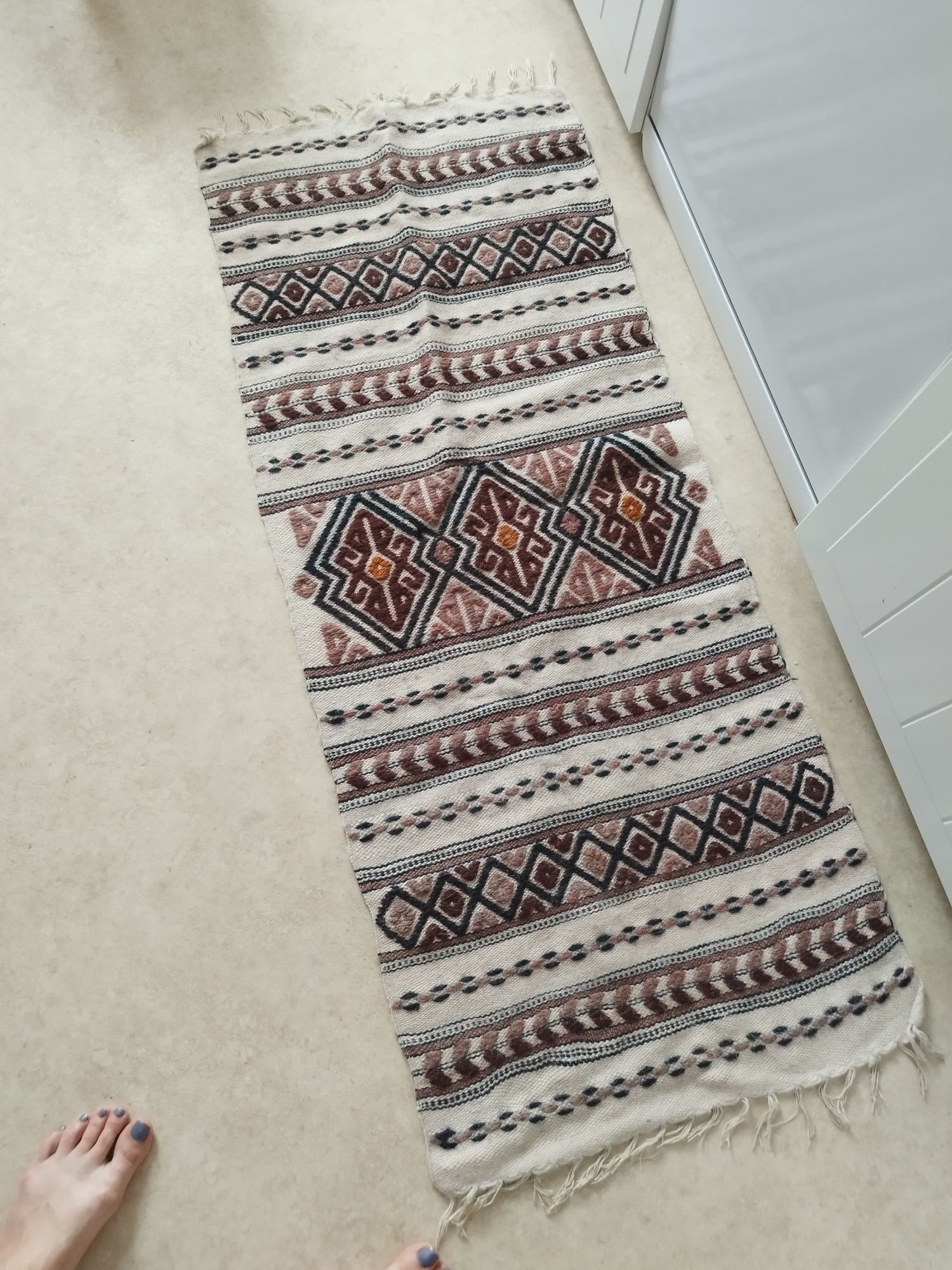 Dywan chodnik dywanik wełniany Boho Aztec