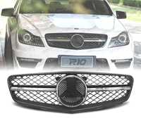 GRELHA FRONTAL PARA MERCEDES W204 07-14 STYLE C63 GLOSSY BLACK CHROME