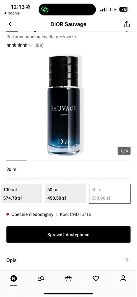 Dior Sauvage  10 ml
