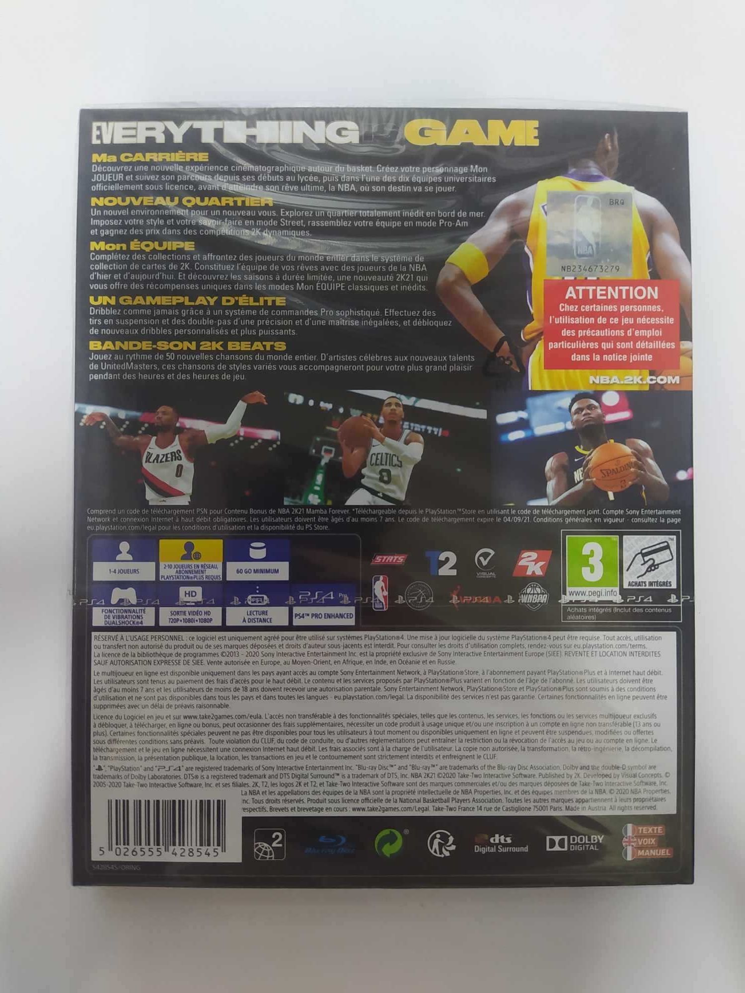 NOWA NBA 2K21 Mamba Forever Edition PS4