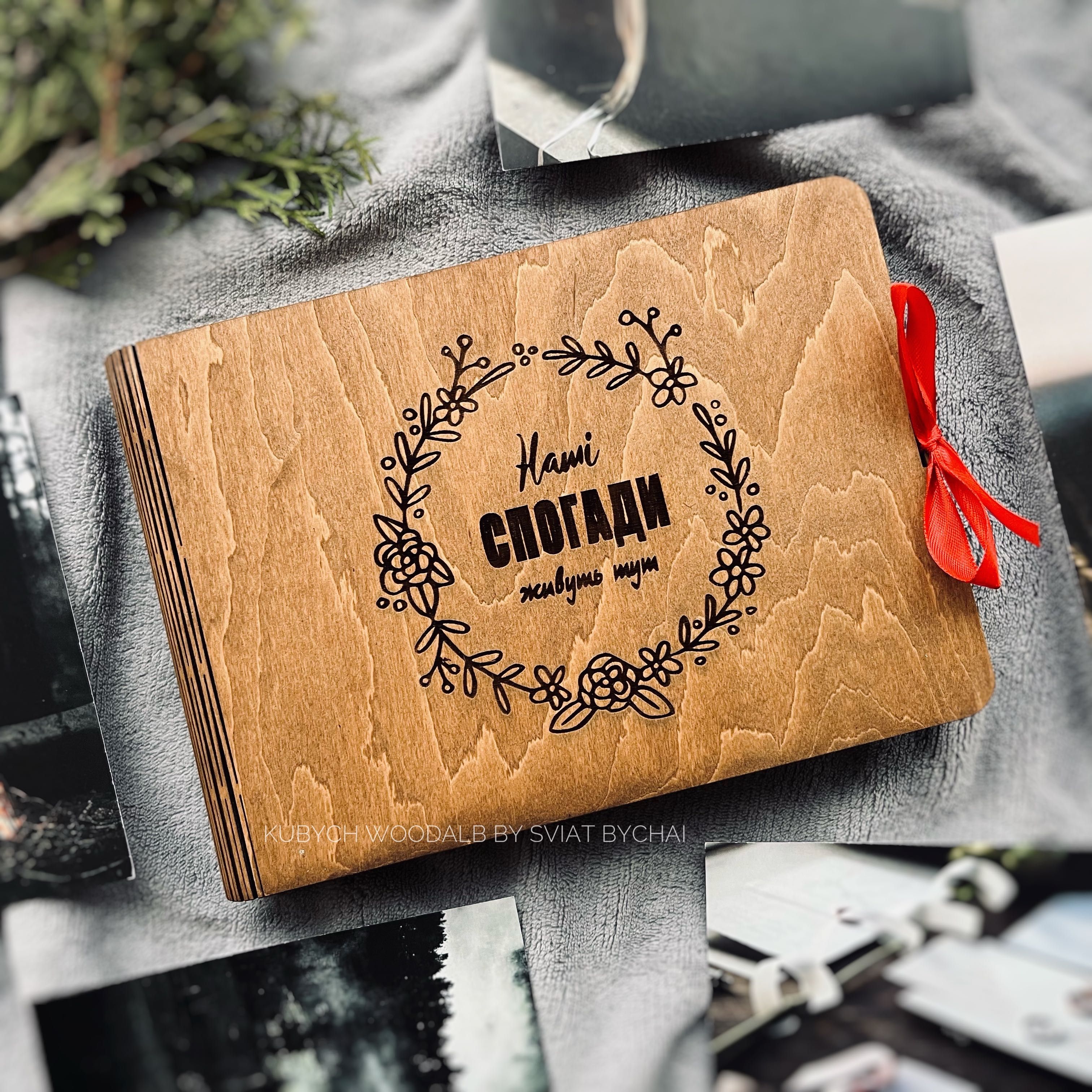 NEW! Фотоальбом из дерева - подарок на годовщину, свадьбу! СКИДКА -15%