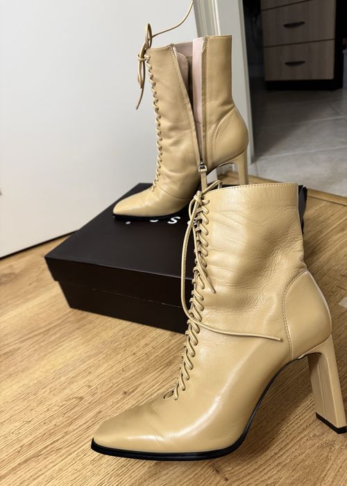 Ботинки ботильйони ZARA шкіряні кожа 38