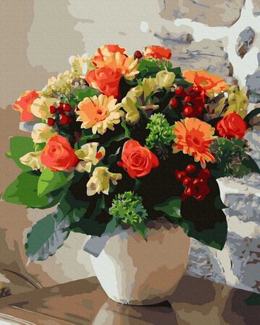 Obraz Malowania po numerach 40x50 na blejtramie Piękne kwiaty