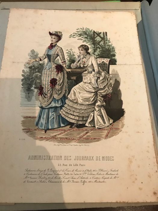 Gravuras iluminadas da moda Francesa 1883 - Belle Époque