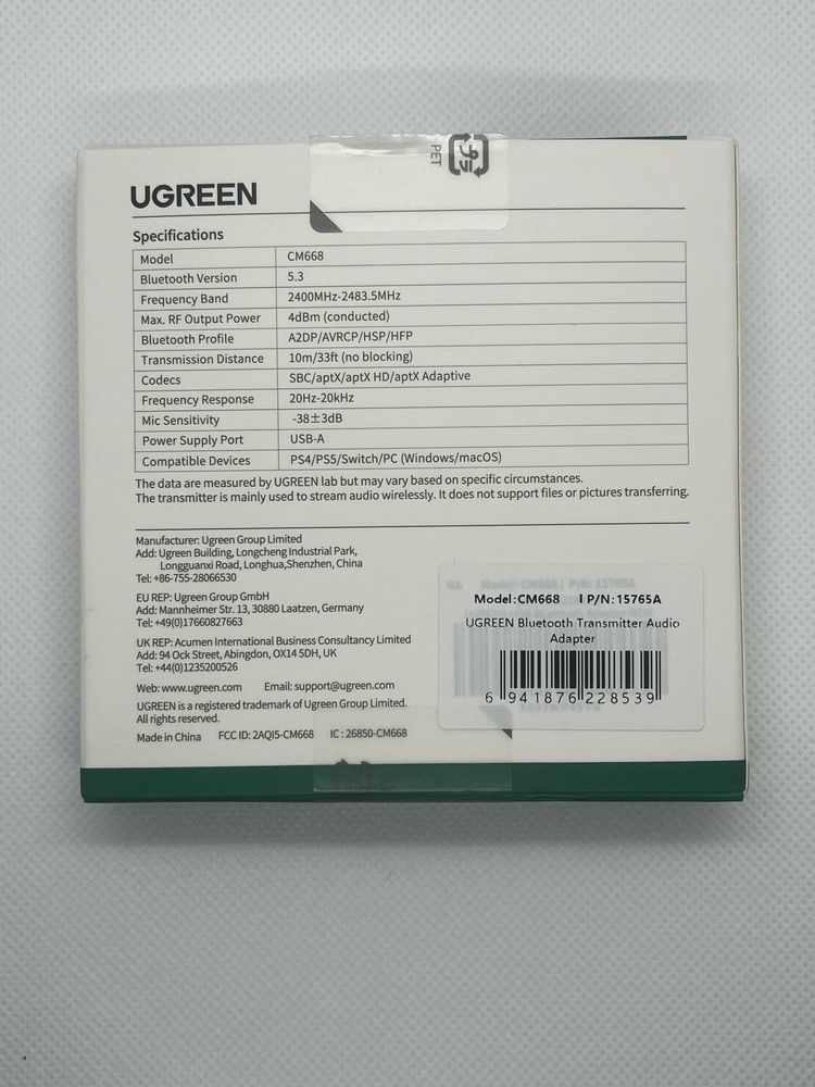 Transmiter Bluetooth 5.3 UGreen