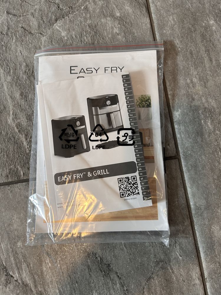 Frytkownica beztłuszczowa, Tefal Easy pojemność 4,6 l, funkcja grilla