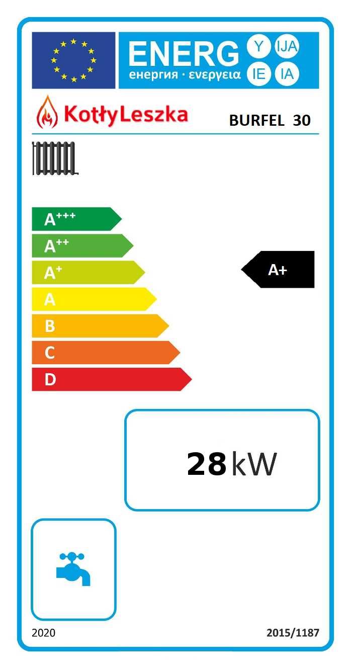 Kocioł piec c.o. 5 klasa BURFEL 28 kW pellet ekoprojekt kotlyleszka