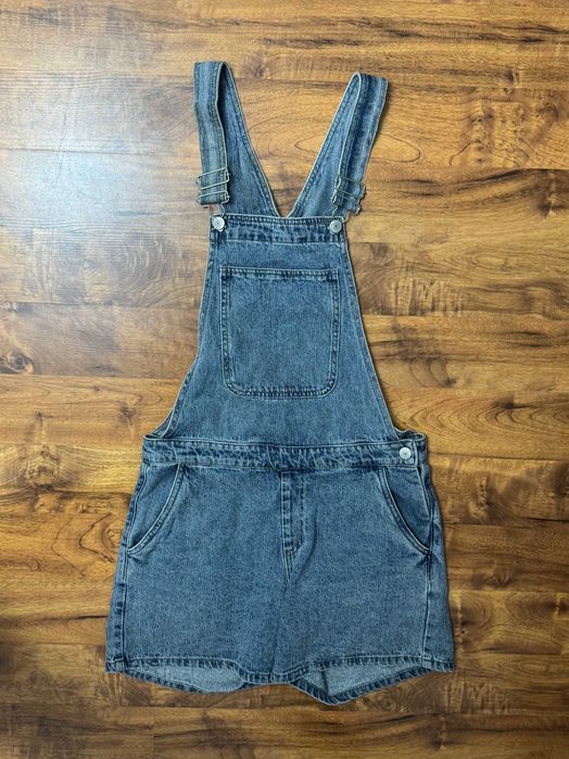 Ogrodniczki jeansowe krótkie na szelkach kombinezon krótki LMTD S 36