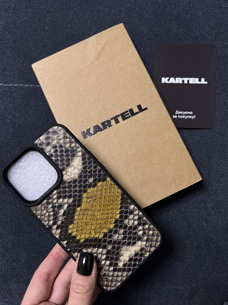 Чехол на айфон 13 про iphone 13 pro шкіряний kartell