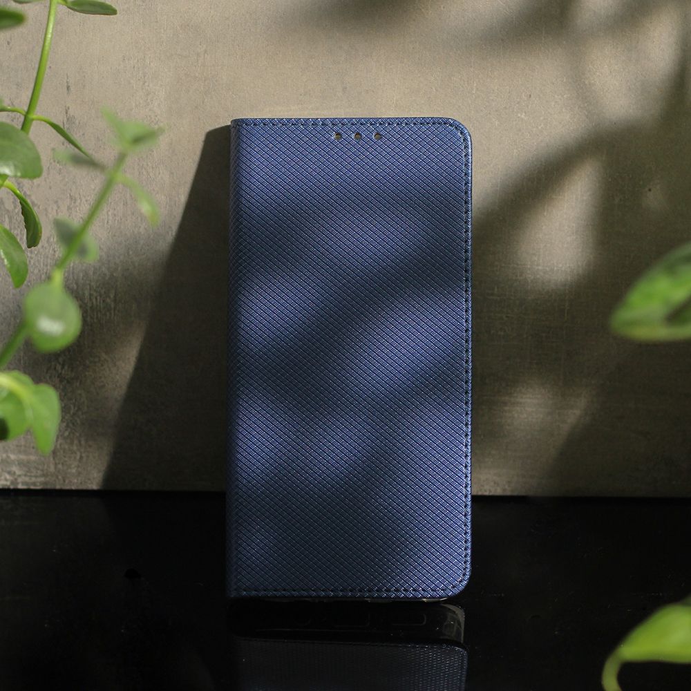 Etui Z Klapką Smart Magnet Do Honor 90 5G Granatowe + Szkło 9H