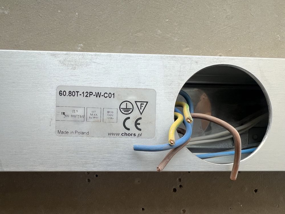 CHORS lampa wpuszczana srebrna