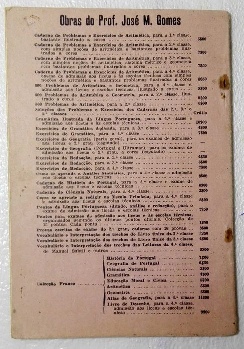 Livro Ciências Naturais (caderno mui antigo)