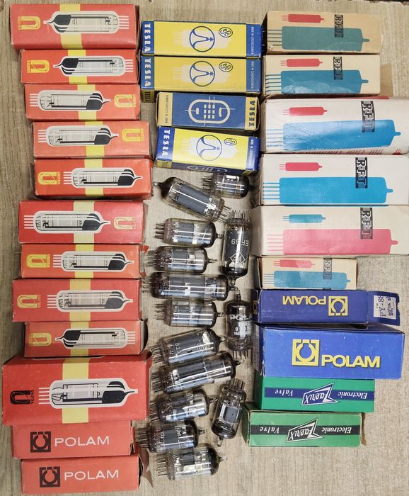 Lampy elektronowe 40 szt.  Polam, UNITRA, RFT, Tesla