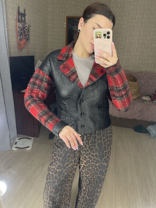 Кожанная куртка с шерстью