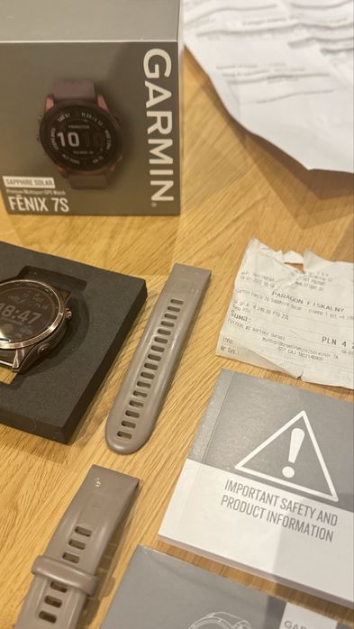 Limitowany Zegarek Garmin Fenix 7S Sapphire Solar ciemnobrązowy tytan