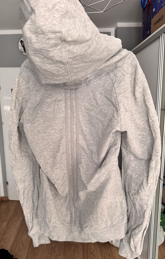 Bluza damska adidas szara z kapturem
