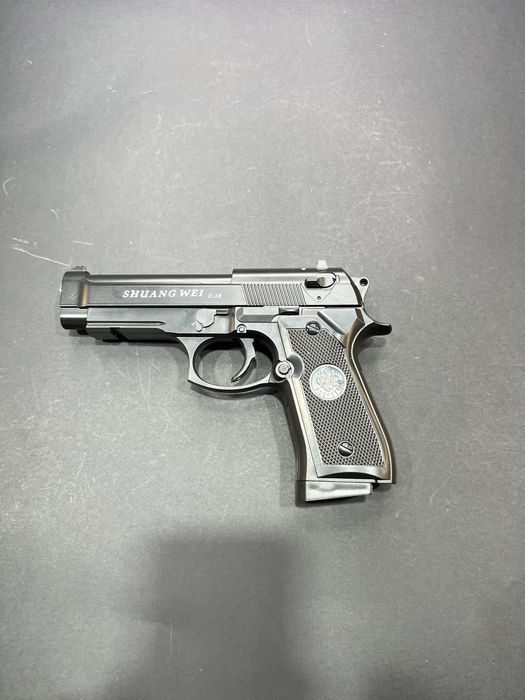 Металевий пістолет Беретта М9 з глушником — С18+ іграшка