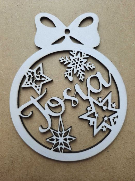 7 sztuk Bombka z imieniem Świąteczna personalizowana zawieszka