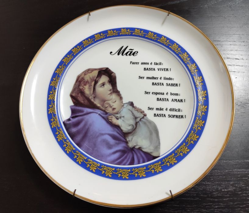 Prato decorativo alusivo à Mãe (Vintage)