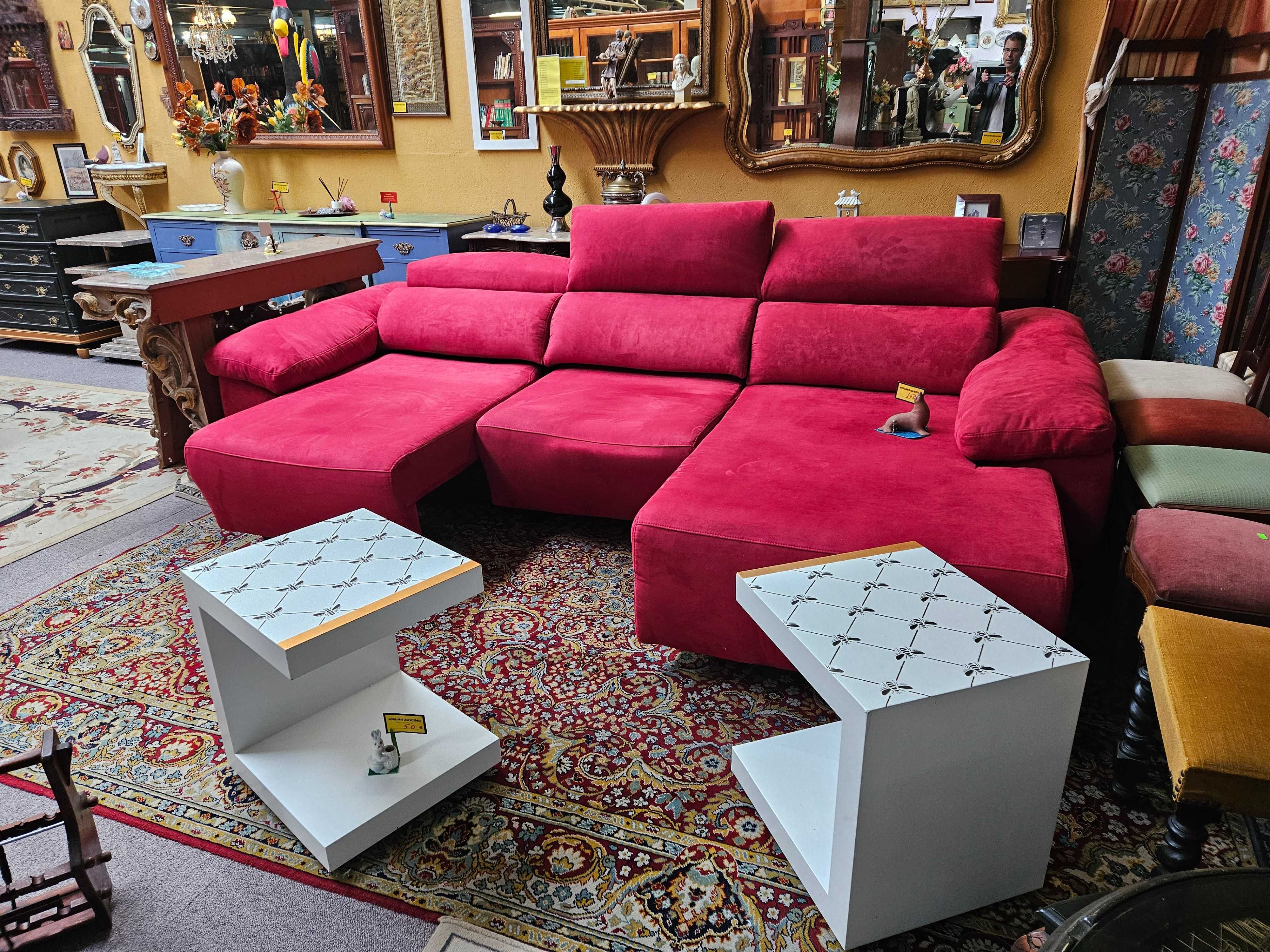 Grande sofá chaise long elétrico - óptimo estado e qualidade