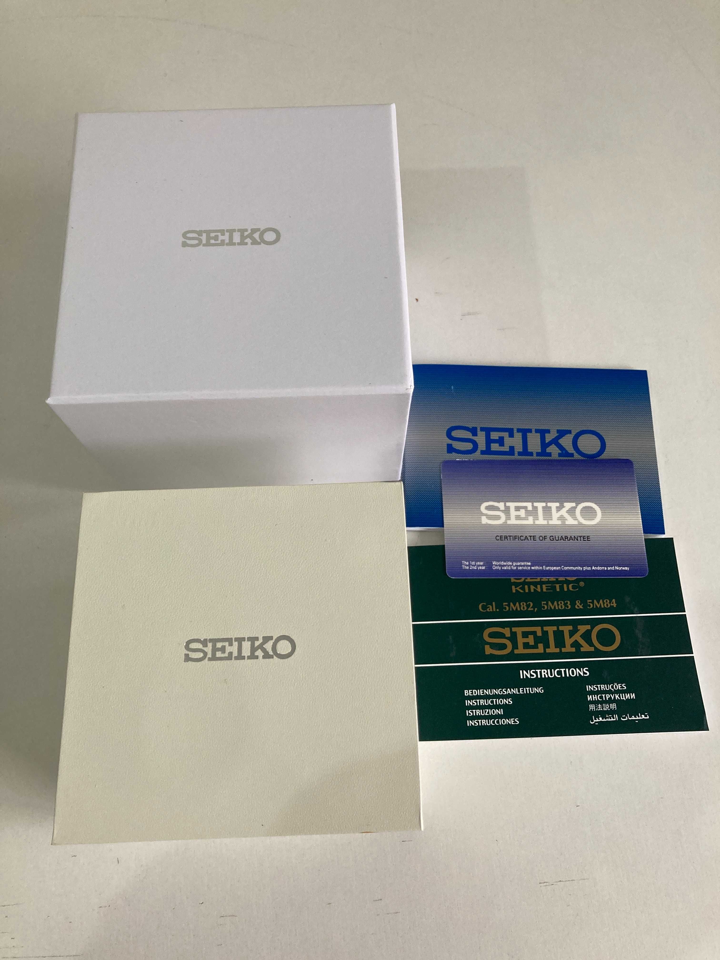 Relógio Seiko Neo Classic Kinetic SKA775P1 em Inox Original usado