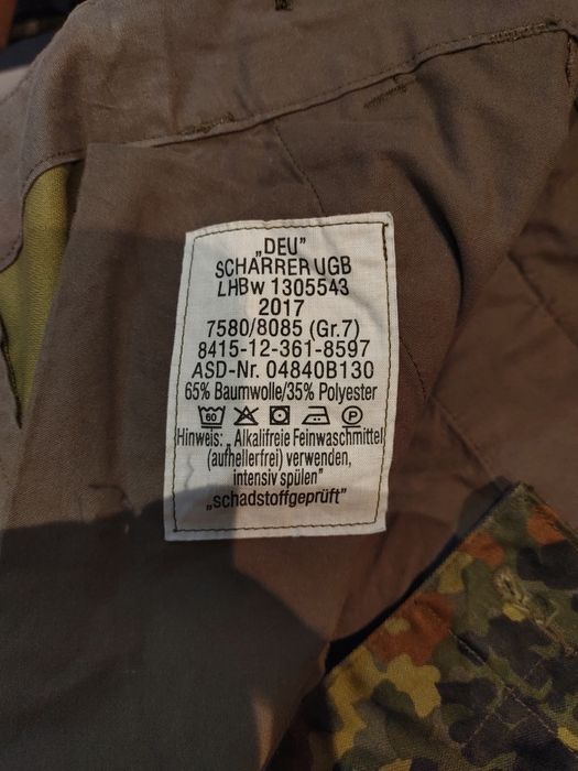 Spodnie BW Flecktarn, rozmiar 17, 13, 7, stan bardzo dobry!