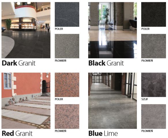 Płyty granitowe 60x60x2 – polerowane lub płomieniowane granit brązowy