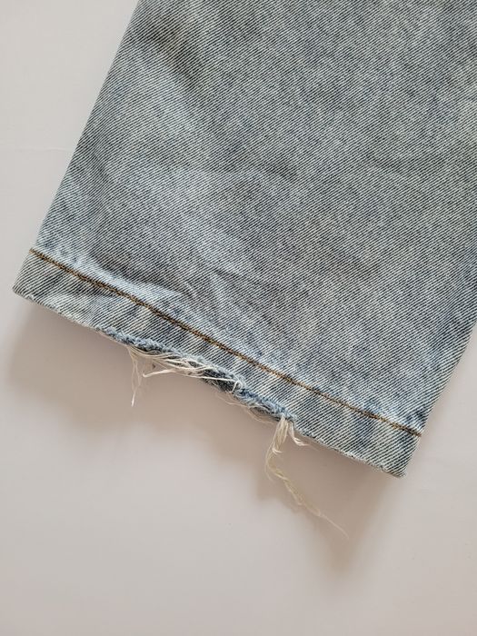 Jasne jeansowe szerokie proste spodnie wide leg wysoki stan 36 S