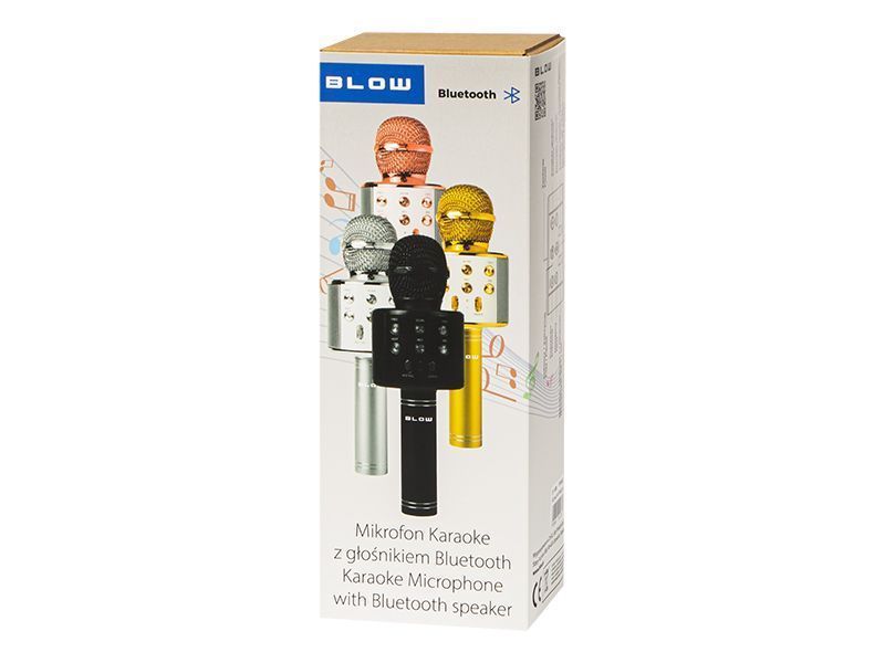 Bezprzewodowy mikrofon do karaoke Bluetooth USB SD Blow PRM402 czarny