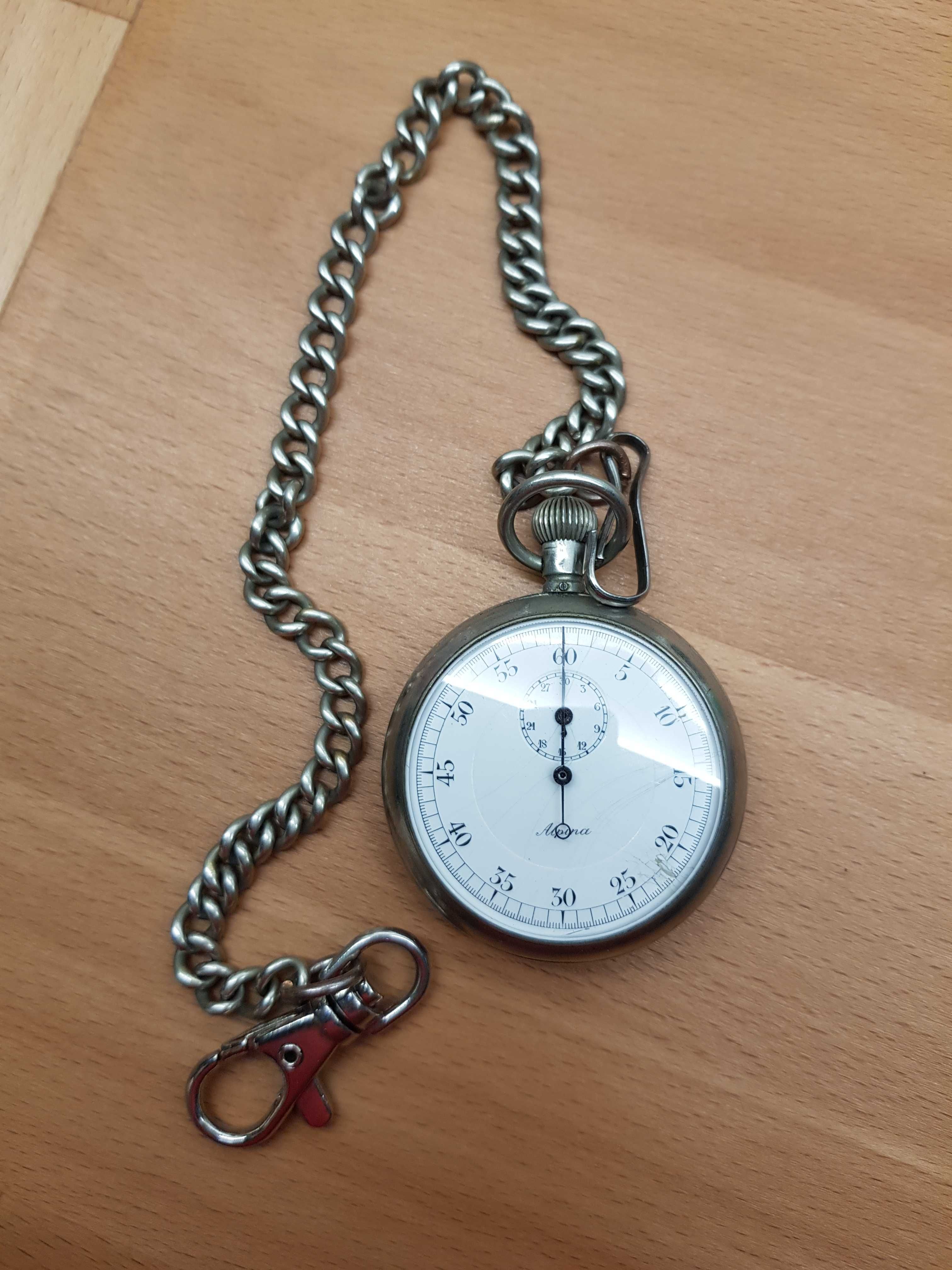 Szwajcarski kieszonkowy stoper *Alpina* WWI