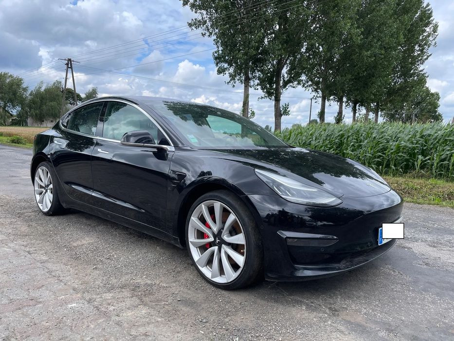 Tesla Model 3 PERFORMANCE 476 KM_2019R_Navi,Led,Kamery 360_DUAL MOTOR_Long Range 4WD