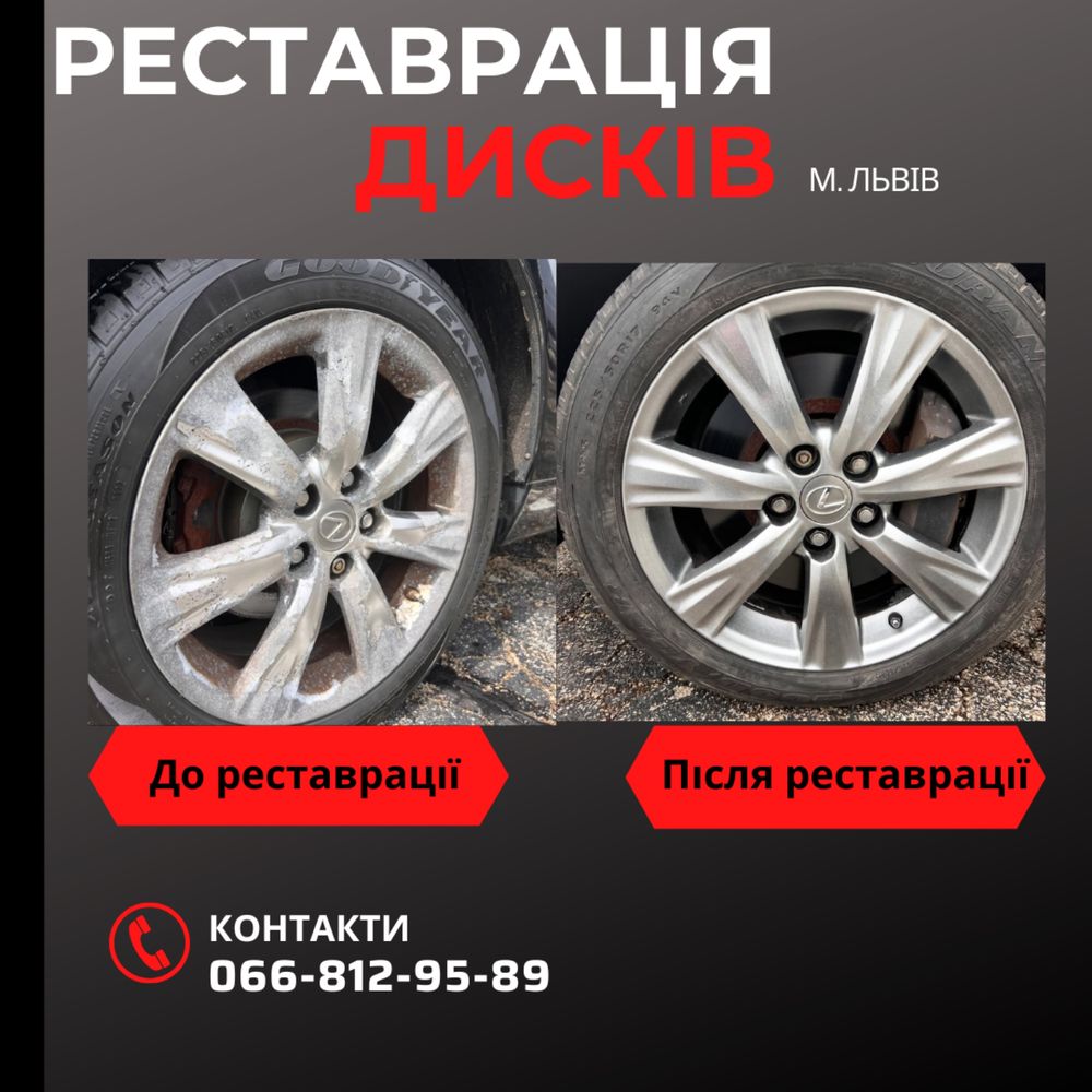 Піскоструй , порошкове фарбування , реставрація дисків, рихтування