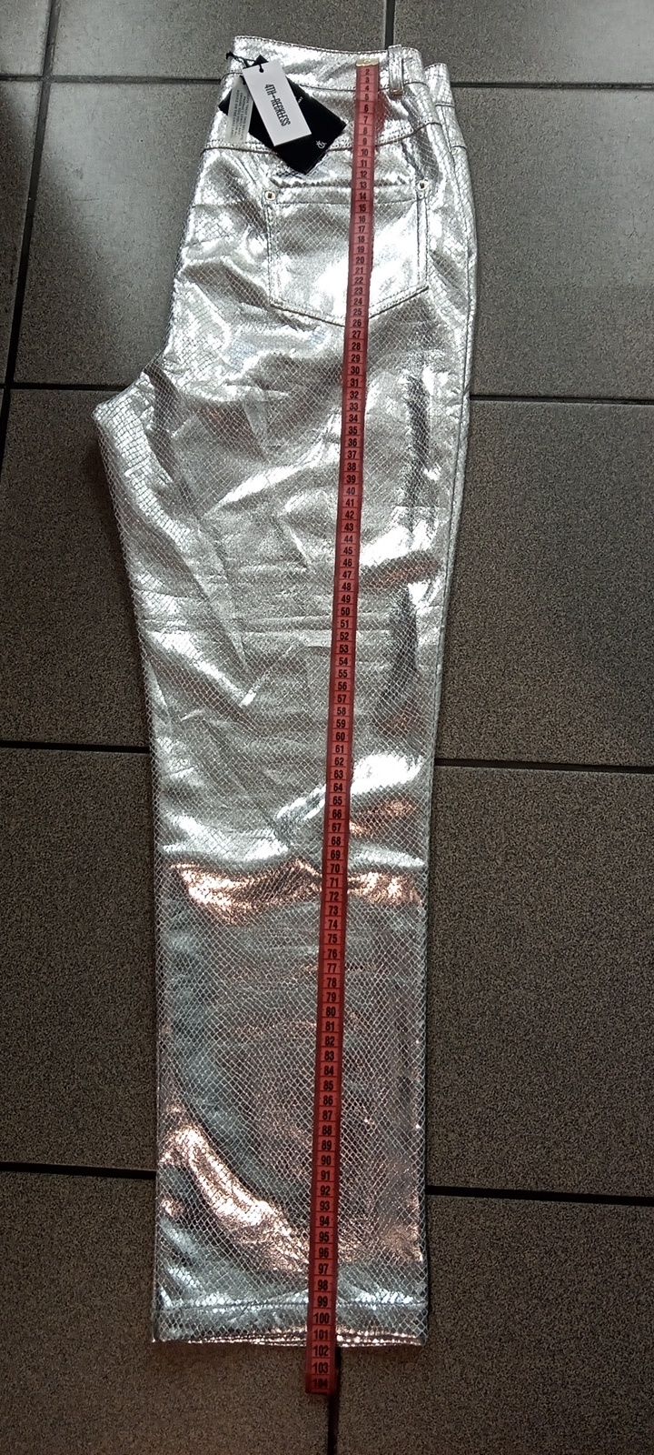 Srebrne metaliczne spodnie 4th & Reckless r.38/M