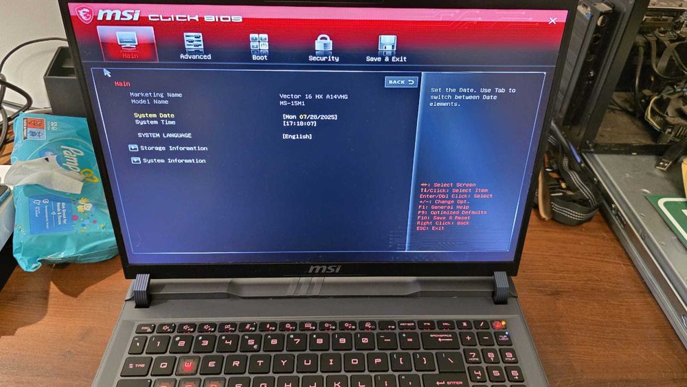 Nowy Laptop dla graczy MSI Vector 16 HX i9 Ultra 32GB RAM 2TB RTX 5070
