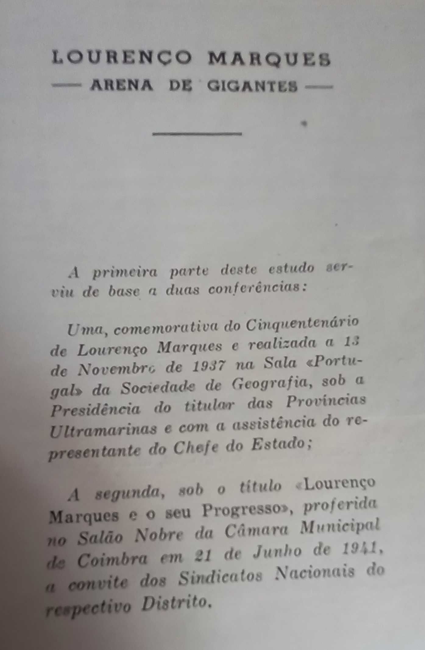 Livro antigo sobre Lourenço Marques atual Maputo Moçambique