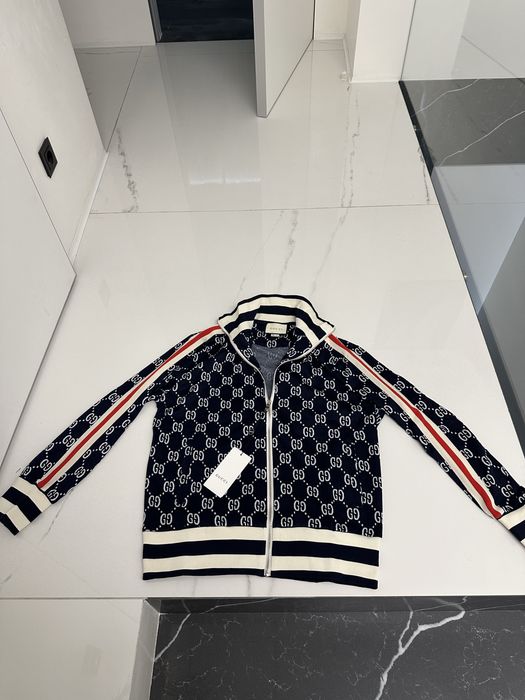 Кофта Gucci.  Зип-худи гуччи GG Monogram/ Спортивная кофта гуччи синяя