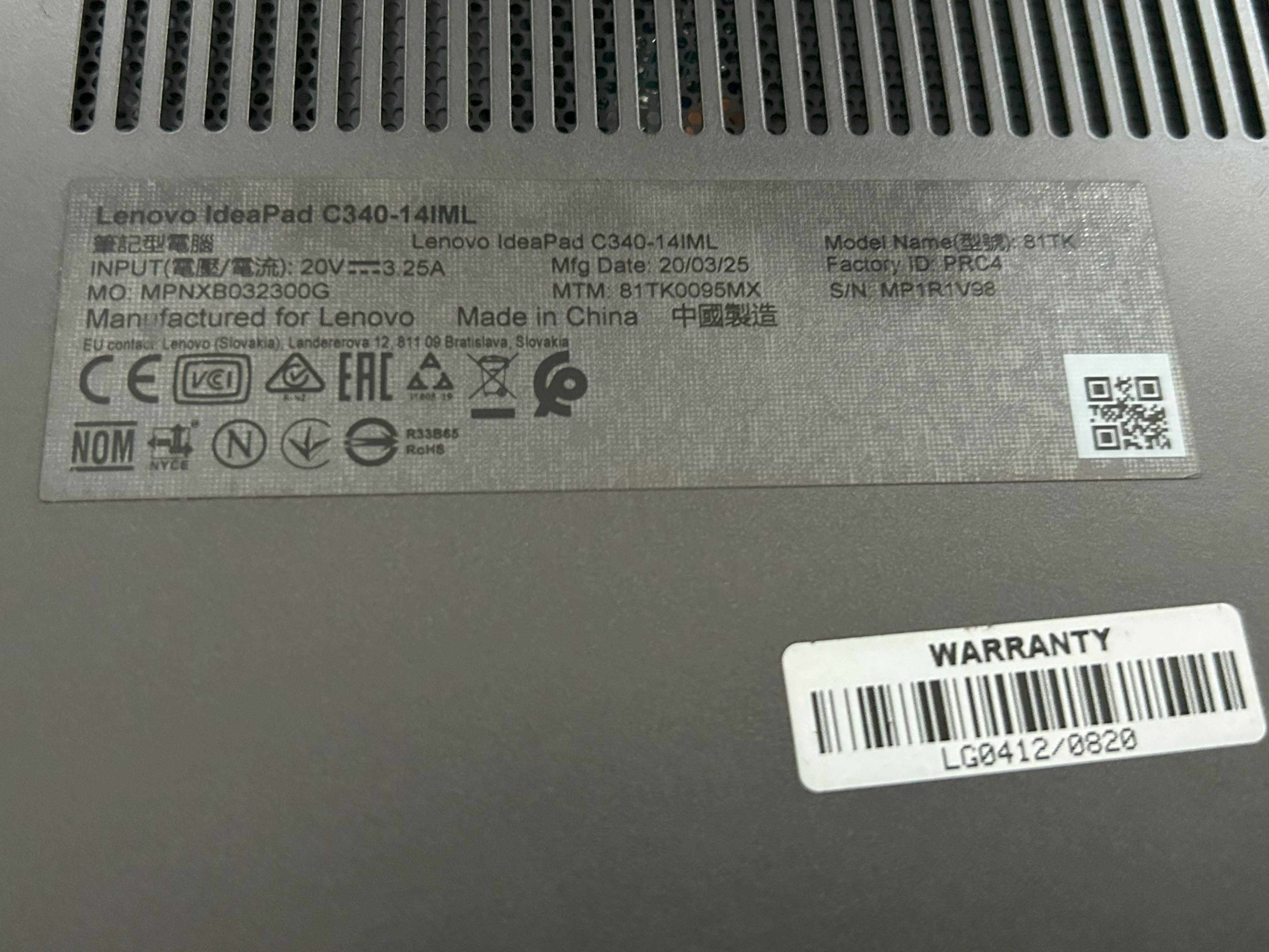Laptop Lenovo IdeaPad C340-14IML
